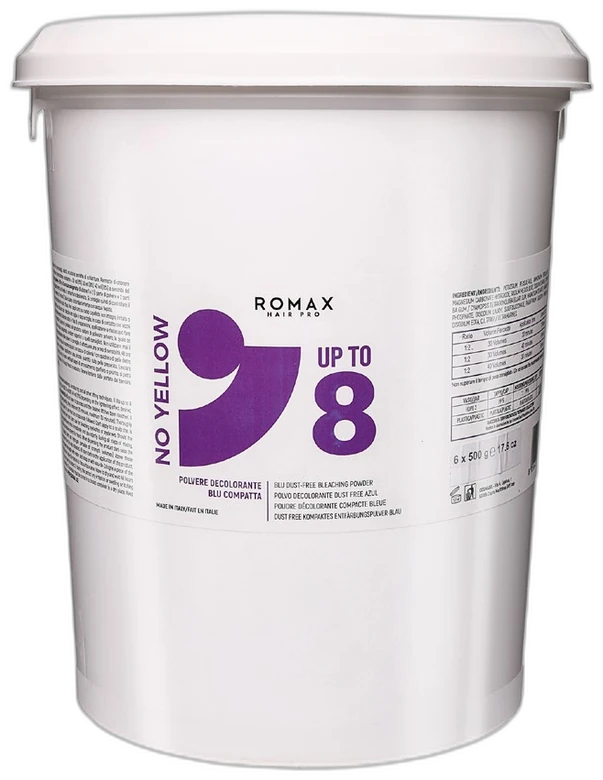 Polvere decolorante blu Romax Hair Pro